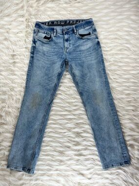 Projek Raw Jeans Men's 34x30 Mid Rise Straight Leg Light Wash